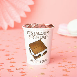 Campfire S'mores Marshmallow Smores Geburtstagspar Pappbecher