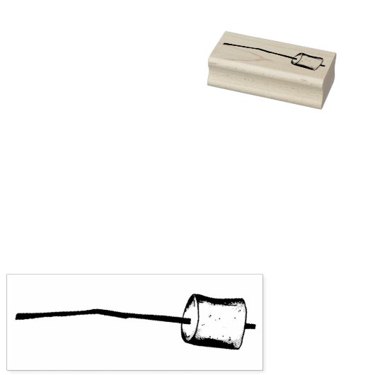 Campfire Smores Roastmarshmallow am Stick Camp Gummistempel (Stempel)