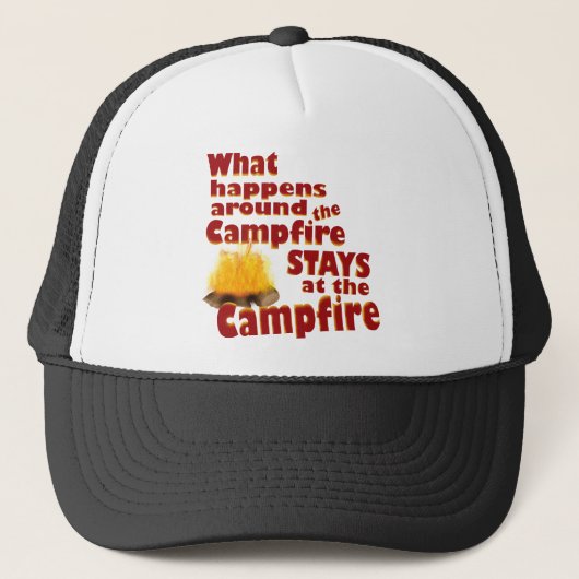 Campfire Spaß Truckerkappe (Vorderseite)
