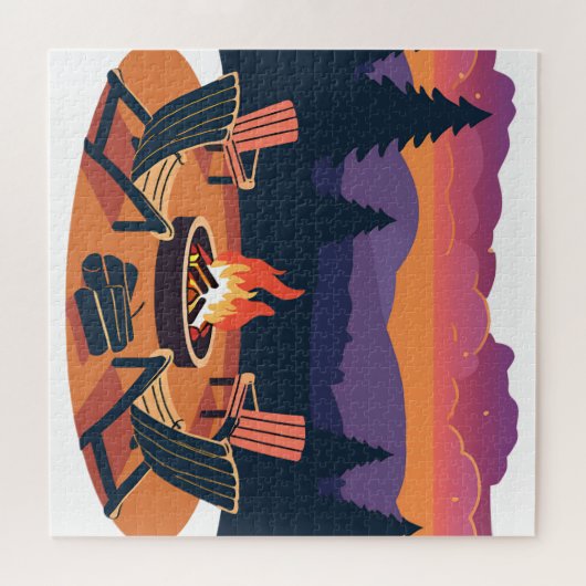 Campfire Sunset Puzzle (Horizontal)