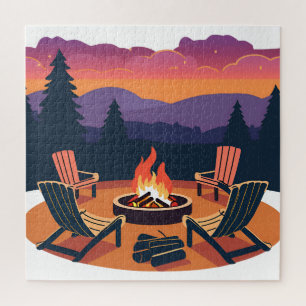 Campfire Sunset Puzzle