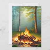 Campfire und Forest Einladung (Vorderseite)