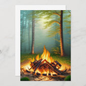 Campfire und Forest Einladung (Vorne/Hinten)