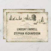 Campground Illustration Camping Engagement Partei Einladung (Vorne/Hinten)