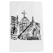 Campground Motif by Babbie - Martha's Vineyard Mittlere Geschenktüte (Vorderseite)