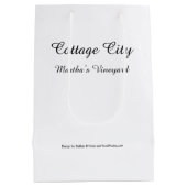 Campground Motif by Babbie - Martha's Vineyard Mittlere Geschenktüte (Rückseite)