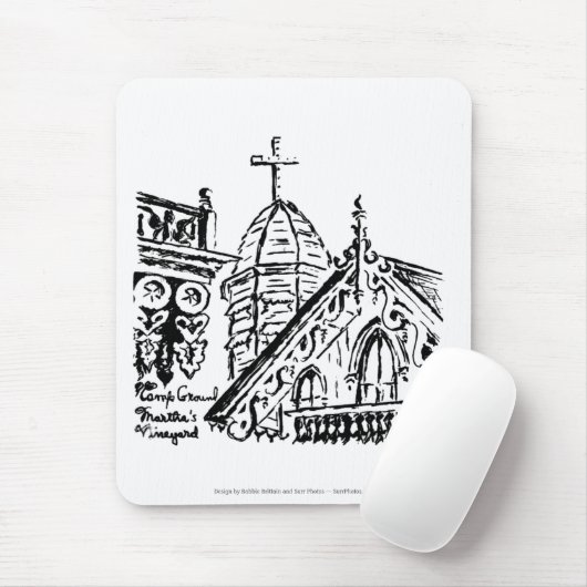 Campground Motif by Babbie - Martha's Vineyard Mousepad (Mit Mouse)