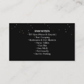 Campground & RV Park Rustic Outdoor Lodging Visitenkarte (Rückseite)