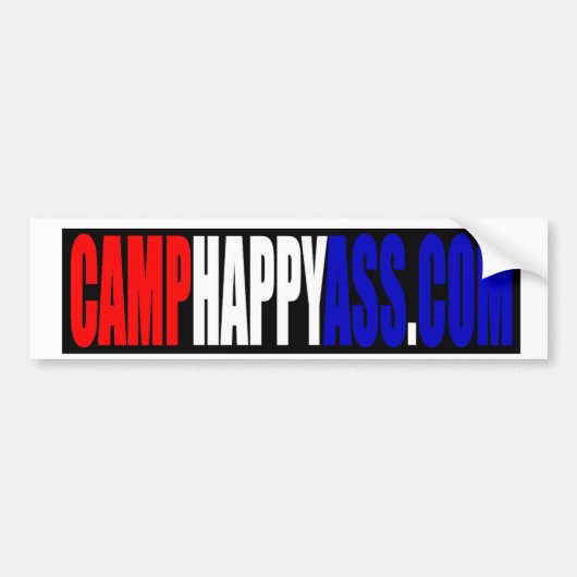 CAMPHAPPYASS.COM Autoaufkleber (Vorne)