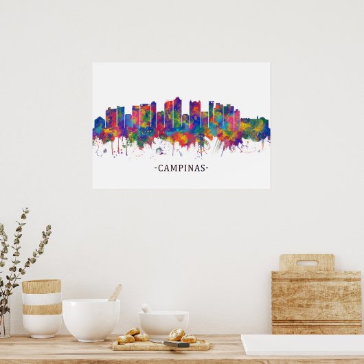 Campinas Brazil Skyline Poster (Küche)