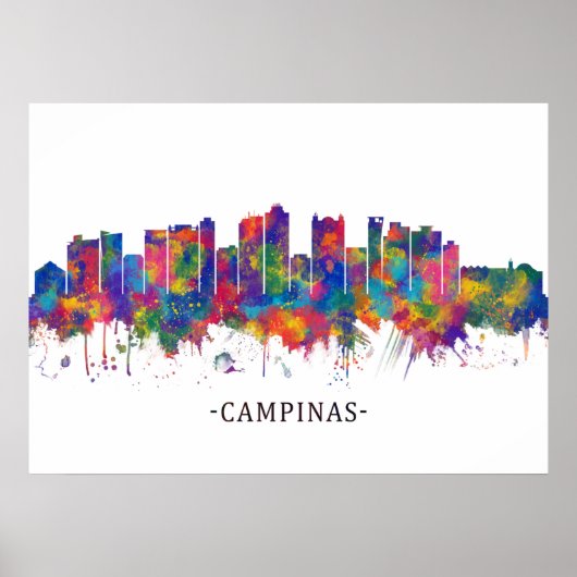 Campinas Brazil Skyline Poster (Vorne)