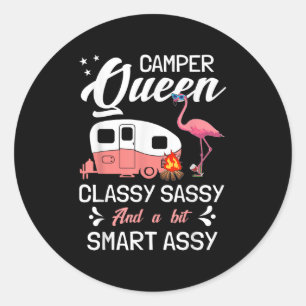 Camping 365 Camper Queen Cly Sy Smart Y Camping Rv Runder Aufkleber