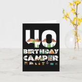 Camping 40. Geburtstag Camper Party Zelt Campingpl Karte (Gelbe Blume)