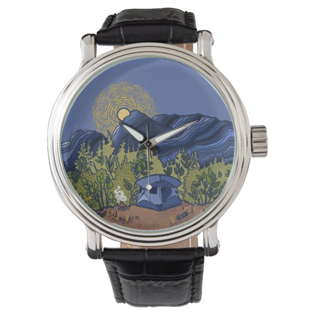 Camping-Abenteuer Armbanduhr (Vorderseite)