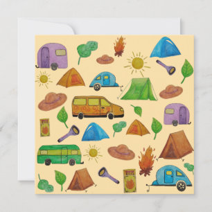 Camping-Abenteuer Einladung