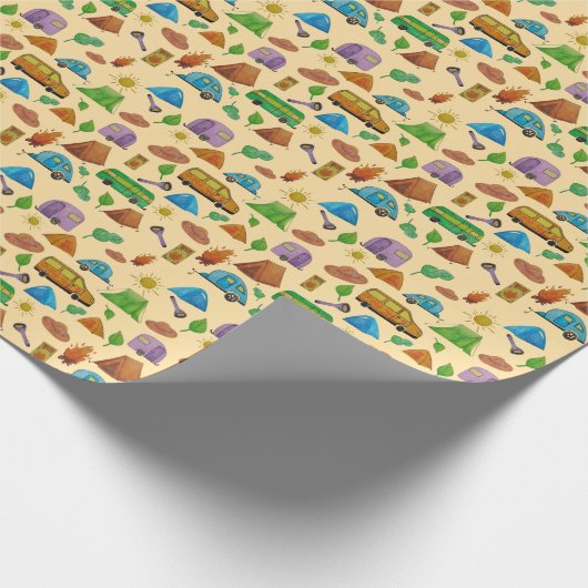 Camping-Abenteuer Geschenkpapier (Ecke)