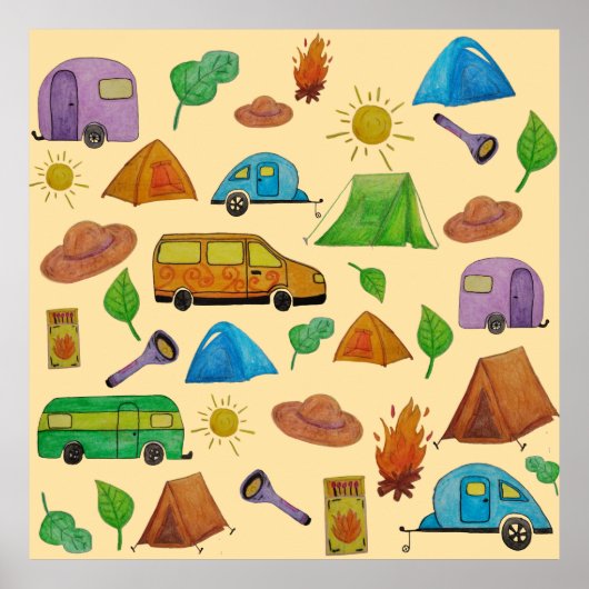 Camping-Abenteuer Poster (Vorne)