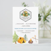 Camping Abzeichen & Icons UAWG mit/Mahlzeit Auswah RSVP Karte (Stehend Vorderseite)