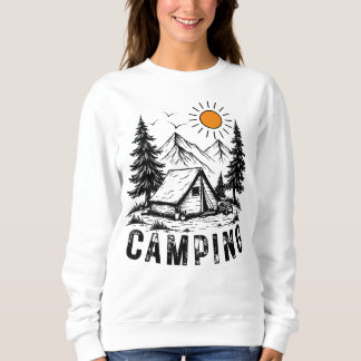 Camping Adventure | Berge, Zelt und Natur Sweatshirt