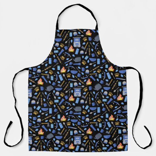 Camping Adventure Campfire Fun Bear Tracks Schürze (Vorderseite)