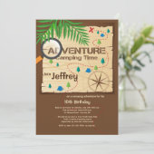 Camping Adventure-Einladung Einladung (Stehend Vorderseite)