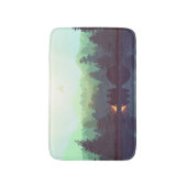 Camping Adventure Forest Mountain Illustration Badematte (Vorderseite Vertikal)