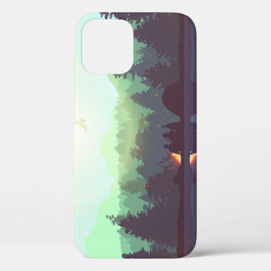 Camping Adventure Forest Mountain Illustration Case-Mate iPhone Hülle (Rückseite)