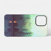 Camping Adventure Forest Mountain Illustration iPhone Hülle (Rückseite (Horizontal))