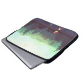 Camping Adventure Forest Mountain Illustration Laptopschutzhülle (Vorne Knopf)