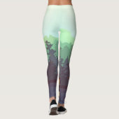 Camping Adventure Forest Mountain Illustration Leggings (Rückseite)
