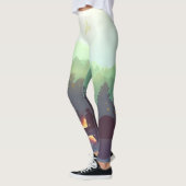 Camping Adventure Forest Mountain Illustration Leggings (Links)