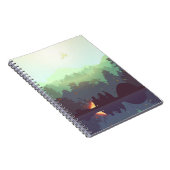 Camping Adventure Forest Mountain Illustration Notizblock (Rechte Seite)