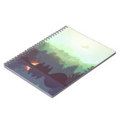 Camping Adventure Forest Mountain Illustration Notizblock (Linke Seite)