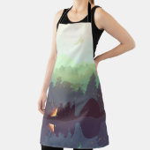 Camping Adventure Forest Mountain Illustration Schürze (InSitu)