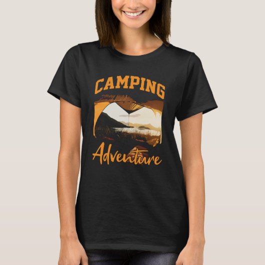 Camping Adventure Inspirational Amusing Camping Qu T-Shirt (Vorderseite)