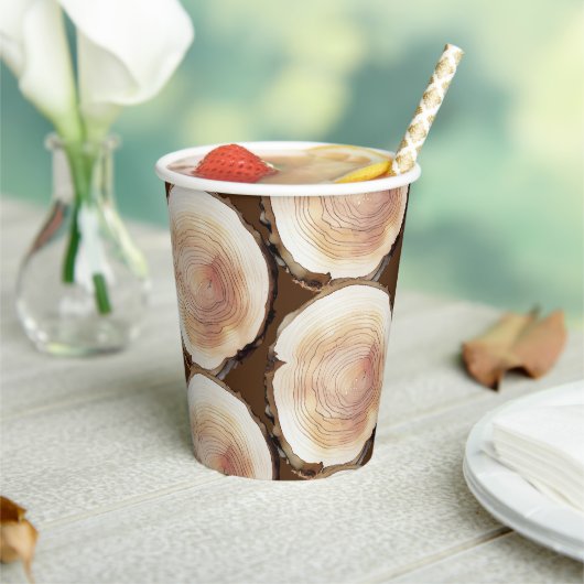 Camping Adventure Kindergeburtstag Party Muster Pappbecher (In Situ)