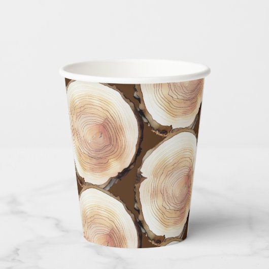 Camping Adventure Kindergeburtstag Party Muster Pappbecher (Rückseite)