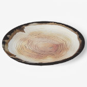 Camping Adventure Kindergeburtstag Party Wood Pappteller (Schrägansicht)