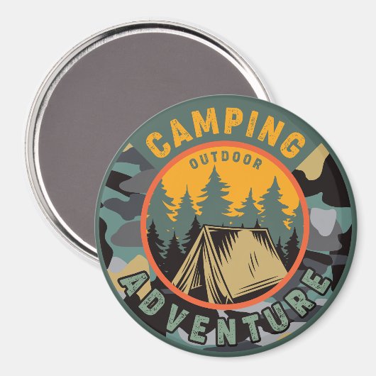 Camping Adventure Magnet (Vorderseite/Rückseite)