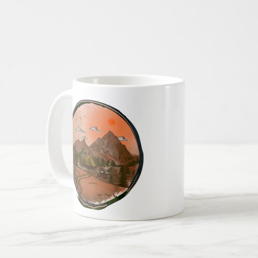 Camping Adventure Nature Landschaft Kaffeetasse (Vorderseite Links)