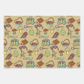 Camping Adventure Outdoor Wrapping Paper Set Geschenkpapier Set (Vorderseite)