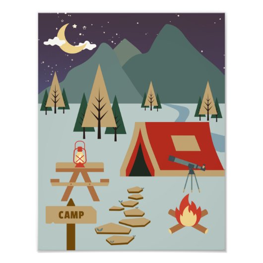 Camping Adventure Print Fotodruck (Vorne)