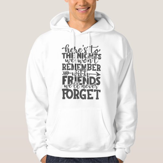Camping Adventure Quote Typografie Hoodie (Vorderseite)
