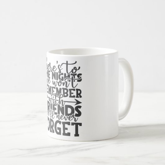 Camping Adventure Quote Typografie Kaffeetasse (VorderseiteRechts)