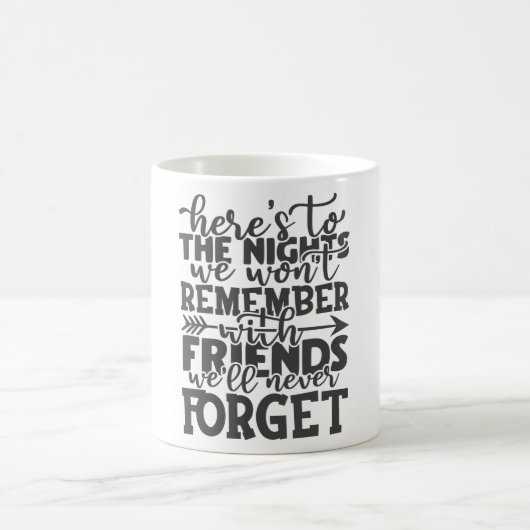 Camping Adventure Quote Typografie Kaffeetasse (Mittel)