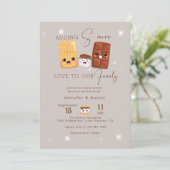 Camping Adventure | Rustikale Babydusche Einladung (Stehend Vorderseite)