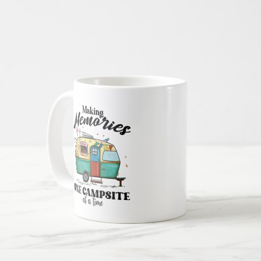 Camping Adventure Sprichwort Kaffeetasse (Vorderseite Links)