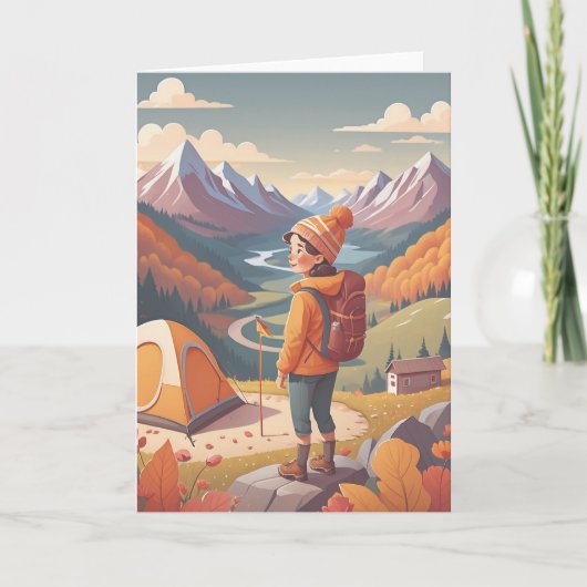 Camping Adventure Wishes Karte (Vorderseite)