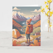 Camping Adventure Wishes Karte (Gelbe Blume)