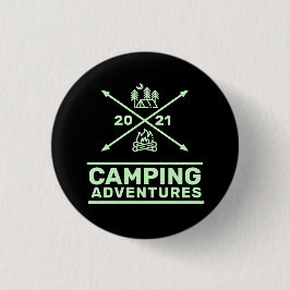 Camping Adventures 2021 Minimales Wappen Button